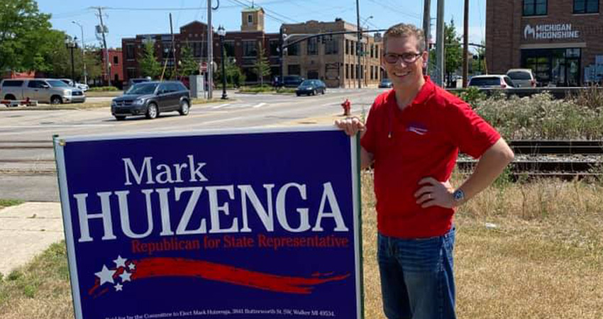 Combat Biden inflation by requesting Mark Huizenga yard sign and voting